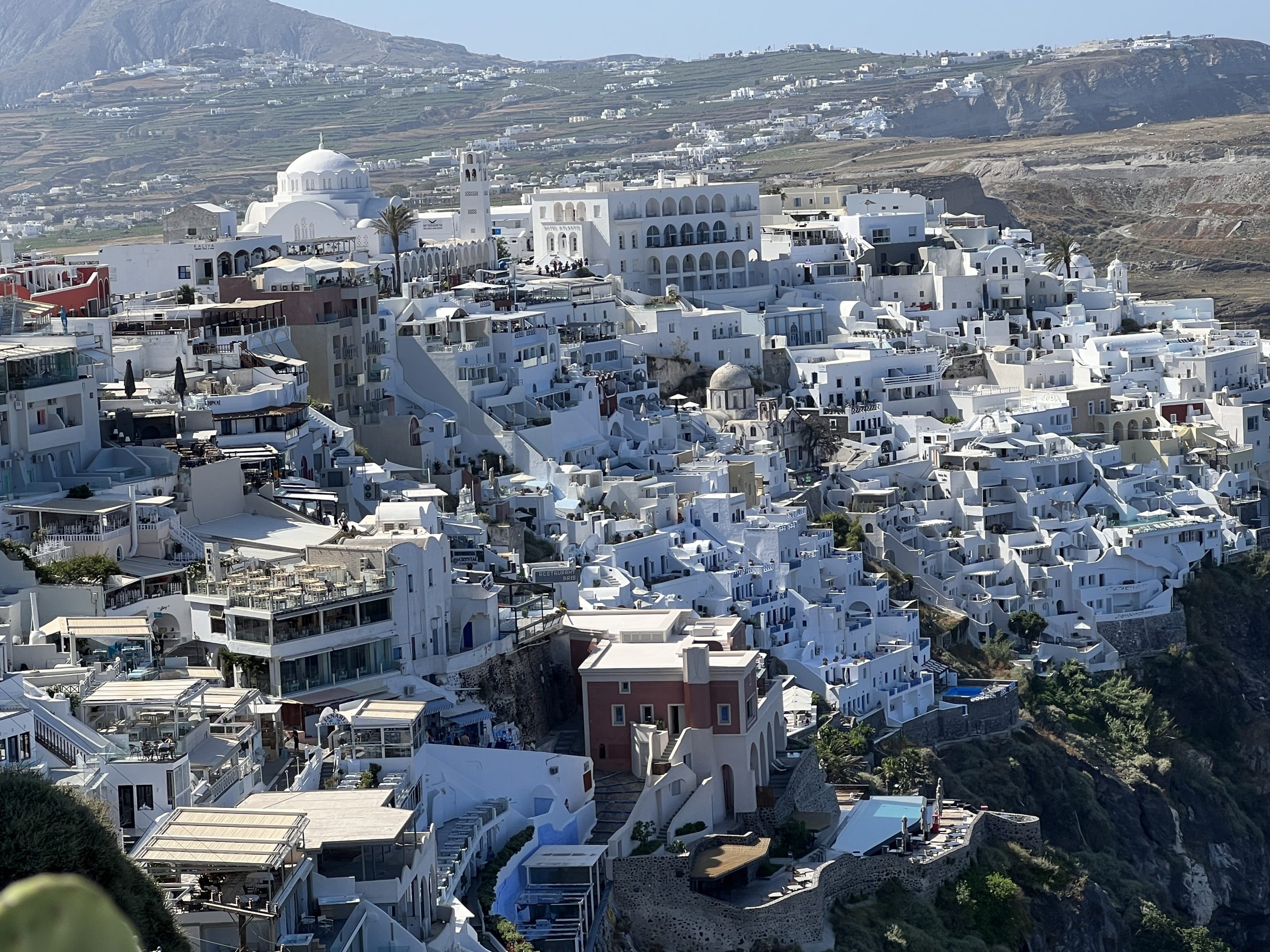 A view of the town from above.