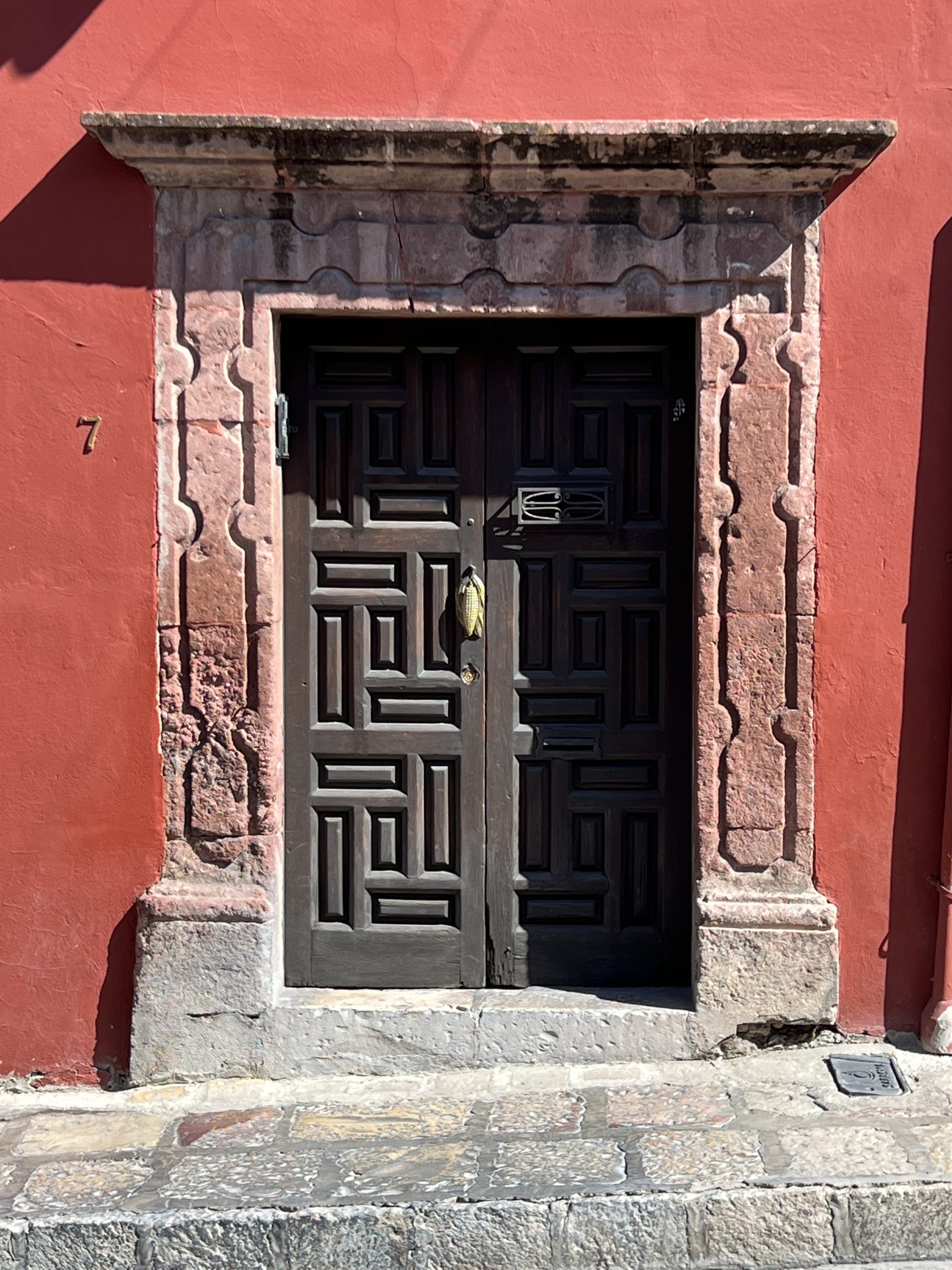 A door with an ornate design on it.